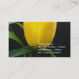 Tarjeta De Visita Flor hermosa tulipán amarillo profesional