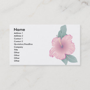 Tarjeta De Visita Flor hibiscus