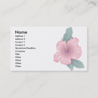 Tarjeta De Visita Flor hibiscus