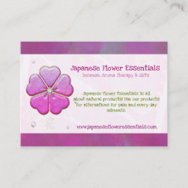 Tarjeta De Visita Flor japonesa Jeweld HANDMADE BOTANICALES ACEITES