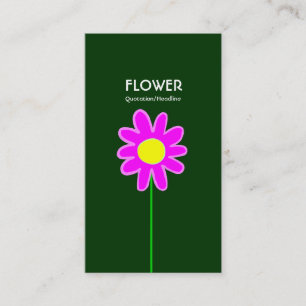 Tarjeta De Visita Flor Larga III - Verde Dk