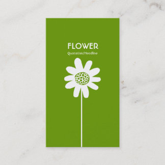 Tarjeta De Visita Flor larga VI del tronco - verde del aguacate