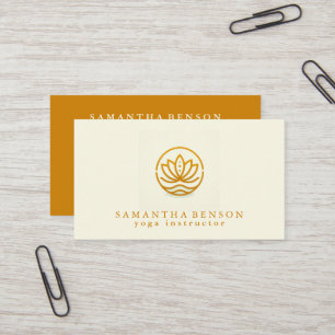 Tarjeta De Visita Flor Lotus elegante y moderna