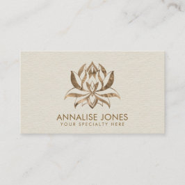 Tarjeta De Visita Flor Lotus - oro pastel en lienzo