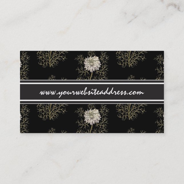 Tarjeta De Visita Flor medieval misteriosa (Reverso)