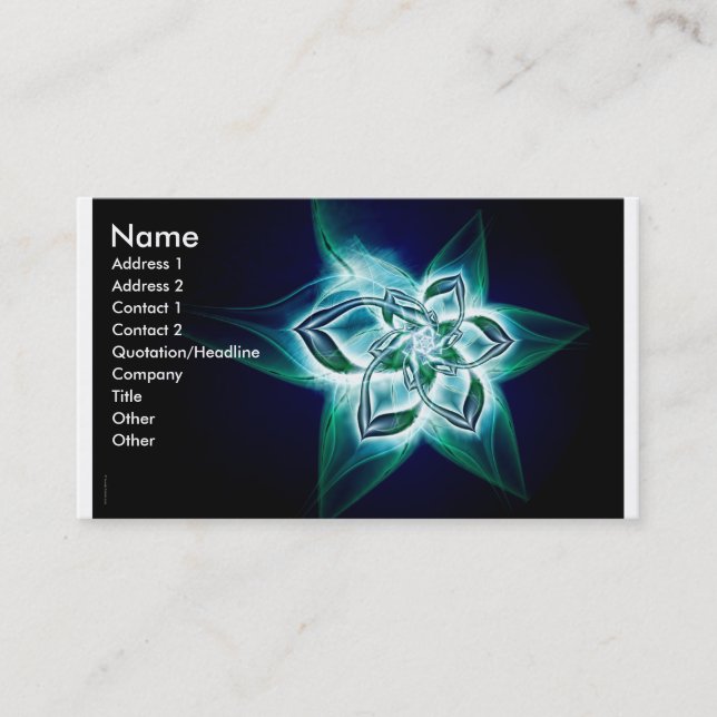 Tarjeta De Visita flor mística (Anverso)