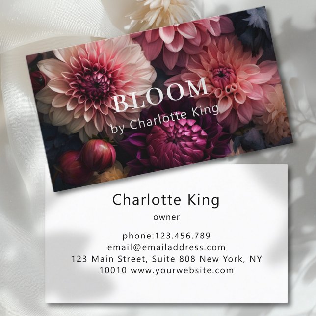 Tarjeta De Visita Flor Moderna  (Modern Flower Business Card)