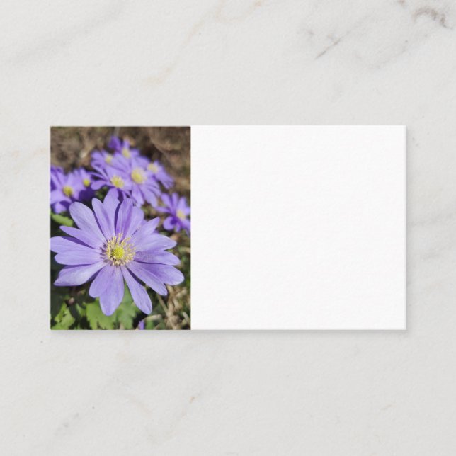 Tarjeta De Visita Flor morada (Anverso)