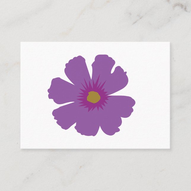 Tarjeta De Visita Flor morada (Anverso)