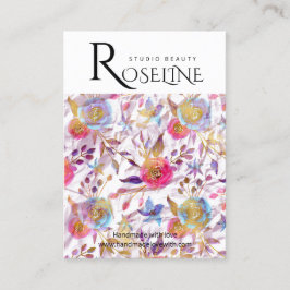 Tarjeta De Visita Flor morada de color pastel cúpula Pantalla de fon