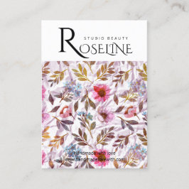 Tarjeta De Visita Flor morada de color pastel cúpula Pantalla de fon