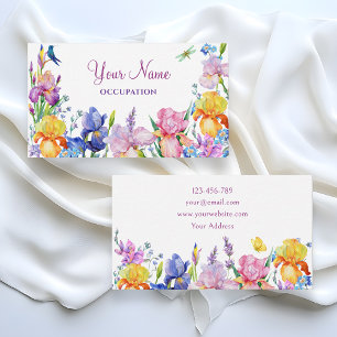 Tarjeta De Visita Flor morada de jardín