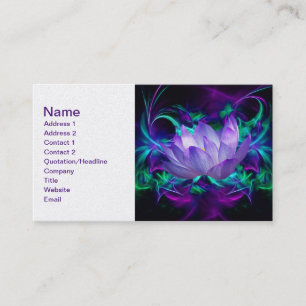 Tarjeta De Visita Flor morada de loto y su significado