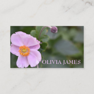 Tarjeta De Visita Flor morada rosa Flor Floral en el jardín de la na