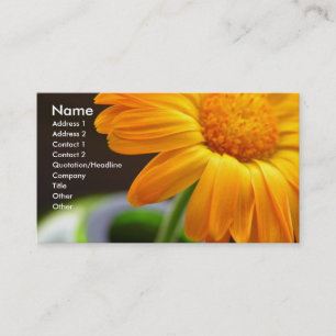 Tarjeta De Visita Flor naranja