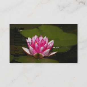 Tarjeta De Visita Flor, nombre, dirección 1, dirección 2, contacto