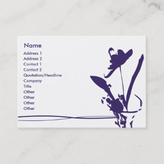 Tarjeta De Visita Flor púrpura - rechoncha