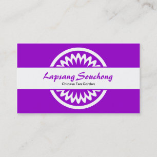 Tarjeta De Visita Flor redonda - Púrpura