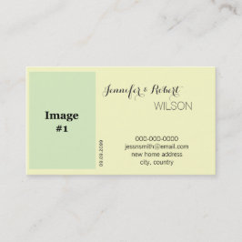 Tarjeta De Visita flor rosa amarillo de vacaciones novia, novio nuev