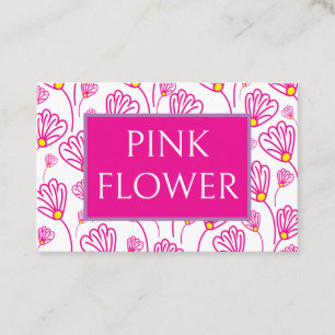 Tarjeta De Visita Flor rosa Boda florista
