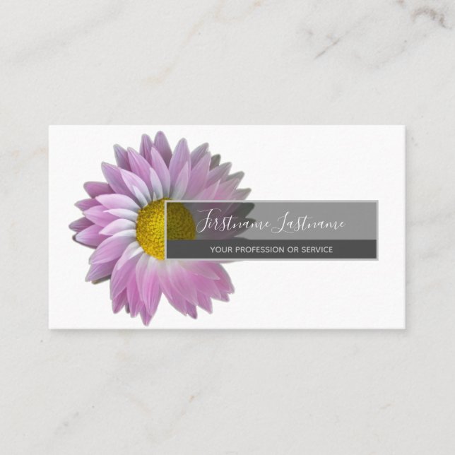 Tarjeta De Visita Flor rosa filipina elegante buceo de flores (Anverso)