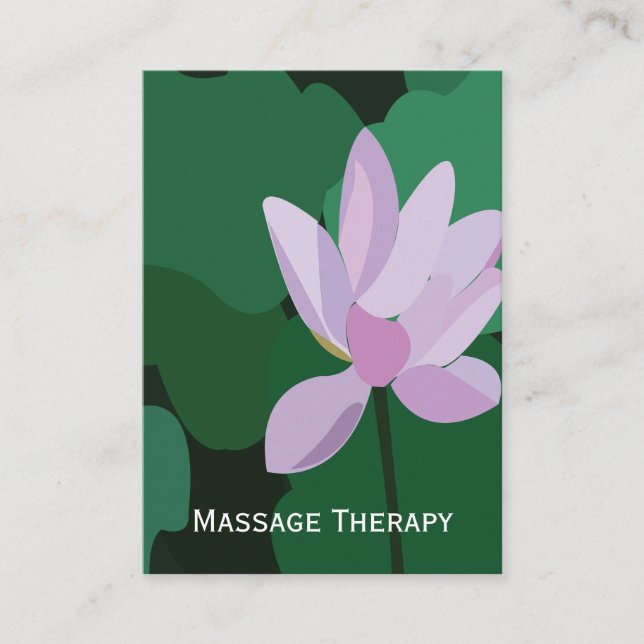 Tarjeta De Visita Flor rosa Lotus (Anverso)