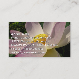 Tarjeta De Visita Flor rosa Lotus III flor de verano