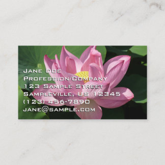 Tarjeta De Visita Flor rosa Lotus IV