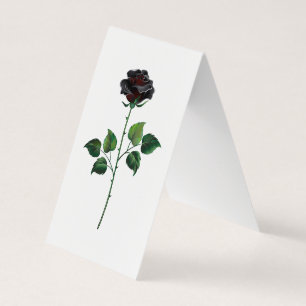 Tarjeta De Visita Flor rosa negra