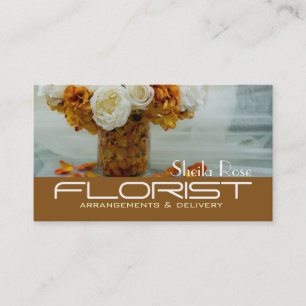 Tarjeta de visita Flor Shop Delivery Florist