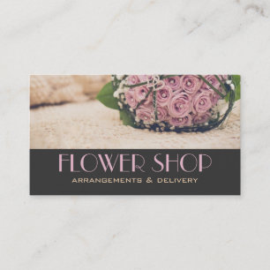 Tarjeta de visita Flor Shop Delivery Florist