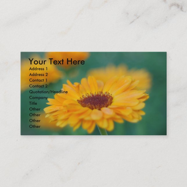 Tarjeta De Visita Flor silvestre (Anverso)