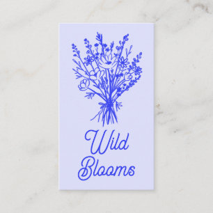 Tarjeta De Visita Flor silvestre Bouquet Rústica Moda Mínima Floral
