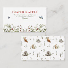 Flor silvestre fresa verano ducha Diaper Raffle