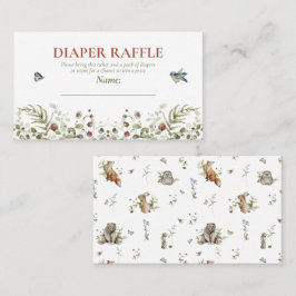 Tarjeta De Visita Flor silvestre fresa verano ducha Diaper Raffle