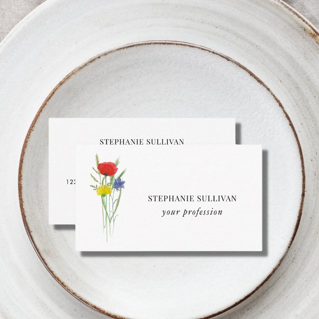 Tarjeta De Visita Flor silvestre profesional (Subido por el creador)