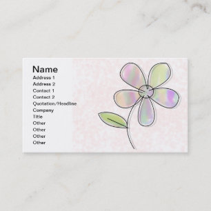 Tarjeta De Visita Flor simple