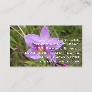 Tarjeta De Visita Flor tropical púrpura de orquídea salvaje