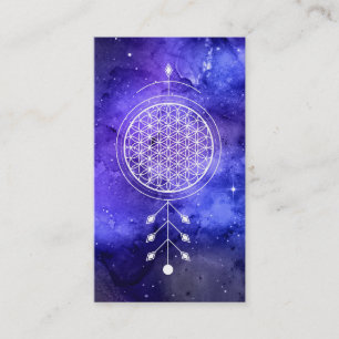 Tarjeta De Visita *~* Flor universal de la astrología Reiki Yoga