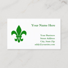 Tarjeta De Visita Flor verde de Lis
