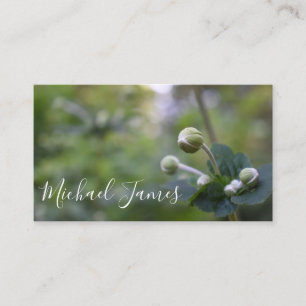 Tarjeta De Visita Flor Verde Huerto Jardín Naturaleza Fotografía Flo