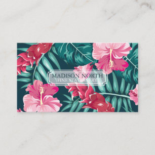 Tarjeta De Visita Flora de verano exótica