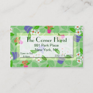 Tarjeta de visita floral