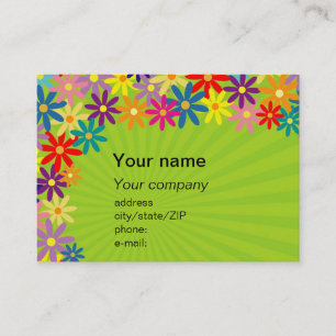 Tarjeta de visita floral