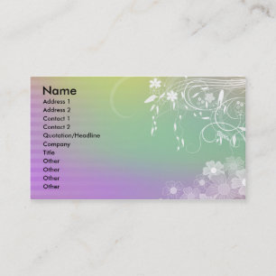 Tarjeta de visita floral