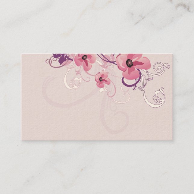 Tarjeta de visita floral (Anverso)