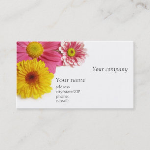 Tarjeta de visita floral