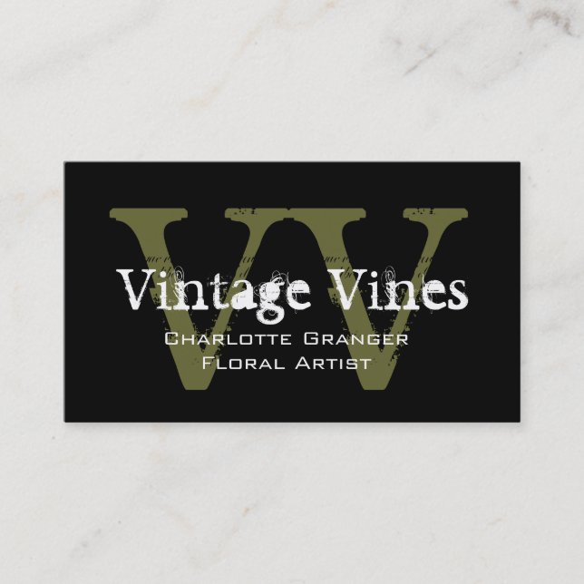 Tarjeta de visita floral (Anverso)