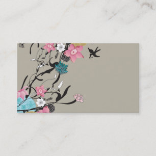 Tarjeta de visita floral