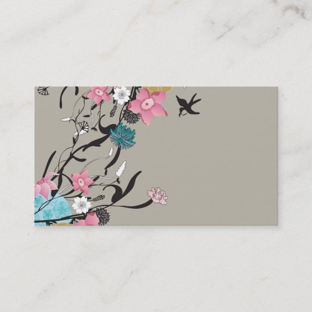 Tarjeta de visita floral (Anverso)
